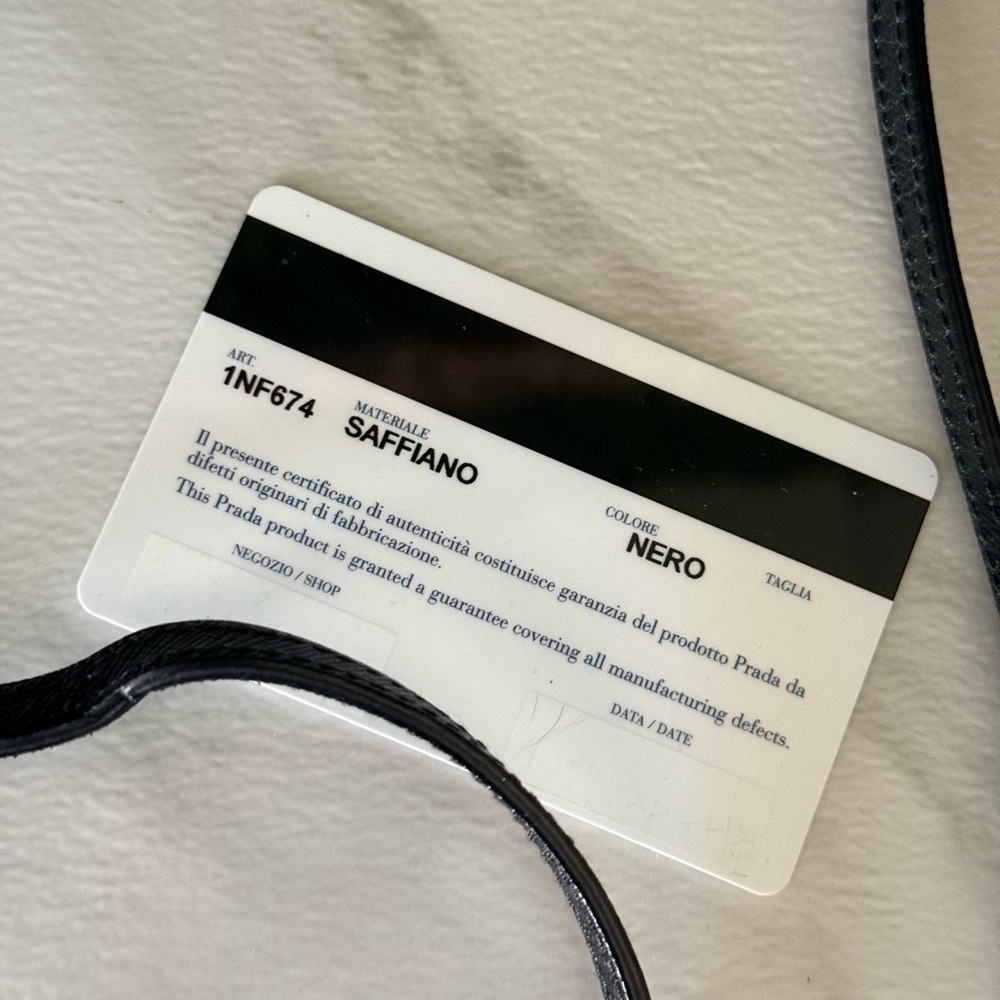 Prada Black Saffiano Leather Mini Camera Bag with Gold Logo Authentic - Picture 12 of 13